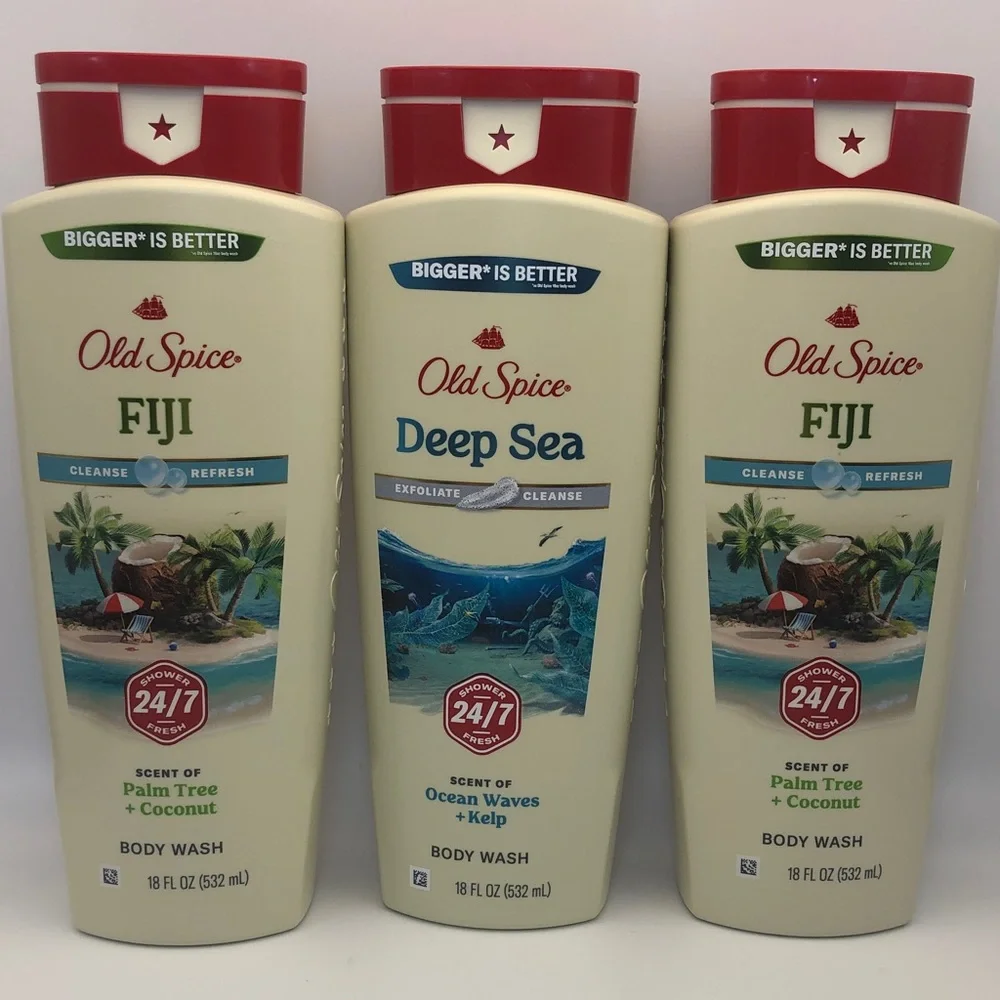Fiji and Deep‎ Sea Body Wash Set - Red and Cream